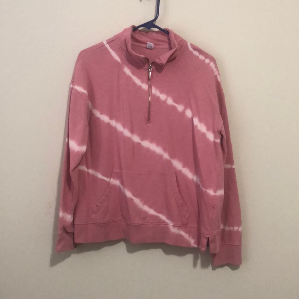 Pink tie dye pullover